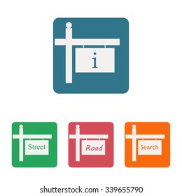 information. information icon on the white background. vector illustration.
