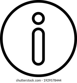 Information icon outline for e-commerce website