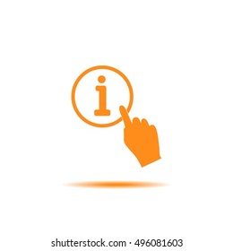 Information icon profit hand pointer 