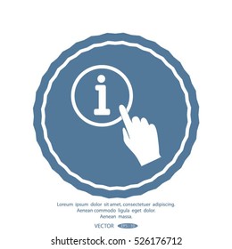 Information icon profit hand pointer 