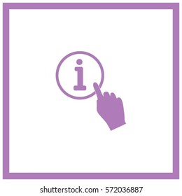 Information icon profit hand pointer 