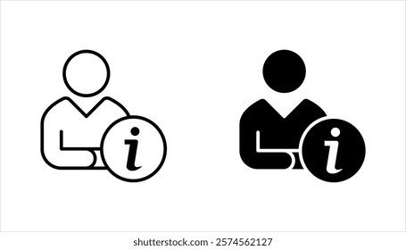 Information icon set. Containing info, help, inform, support, vector illustration on white background