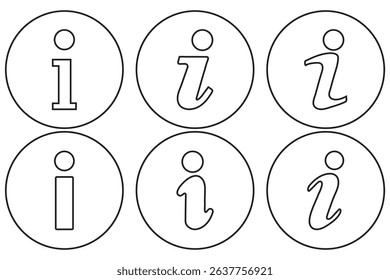 information icon set. info button. info symbol flat style. Information icon collection.