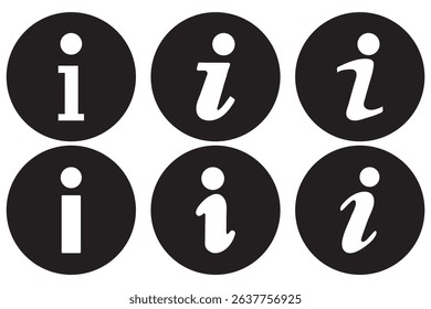 information icon set. info button. info symbol flat style. Information icon collection.