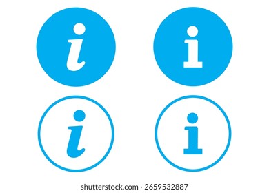 ícone de informação set. info button. info symbol flat style. vetor illustration on white background.