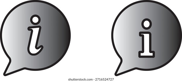 Conjunto de iconos de información. Botón de información. Símbolo de información estilo plano. Icono de información colección. Iconos de información Icono de información