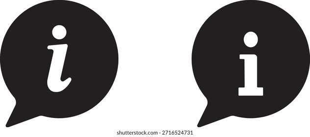 Conjunto de iconos de información. Botón de información. Símbolo de información estilo plano. Icono de información colección. Iconos de información Icono de información