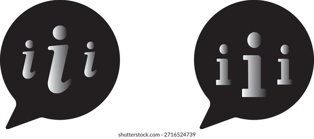 Conjunto de iconos de información. Botón de información. Símbolo de información estilo plano. Icono de información colección. Iconos de información Icono de información