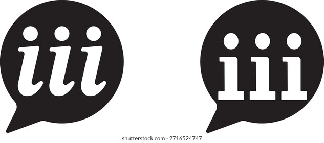 Conjunto de iconos de información. Botón de información. Símbolo de información estilo plano. Icono de información colección. Iconos de información Icono de información
