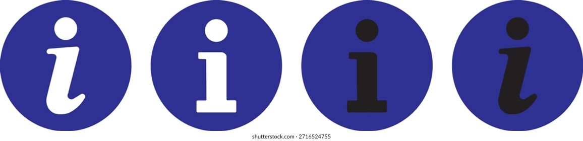 Conjunto de iconos de información. Botón de información. Símbolo de información estilo plano. Icono de información colección. Iconos de información Icono de información