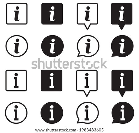 information icon set, info sign, vector illustration