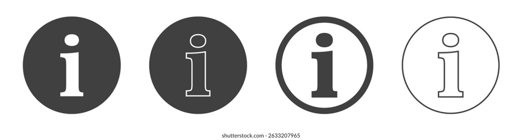 Information icon set. Information pictogram collection.
