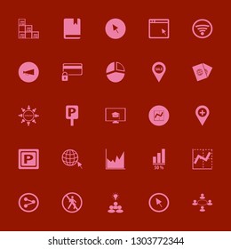 information icon set with sale location, conference and hospital location vector illustration
