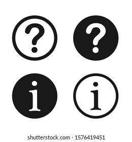 Information Icon Set Vector Illustration. Flat Information Icon Sign
