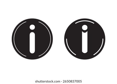 Information icon set vector. Info icons set. Info button. Info symbol flat style.
