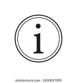 Ícone de informação define vetor. Ícones de informação definidos. Botão Informações. Estilo plano do símbolo de informação.