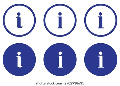 Vector de conjunto de iconos de información. Conjunto de iconos de información. Botón de información. Símbolo de información y estilo de línea plana. sobre nosotros signo y símbolo. Iconos del vector de la información aislados en el fondo blanco.