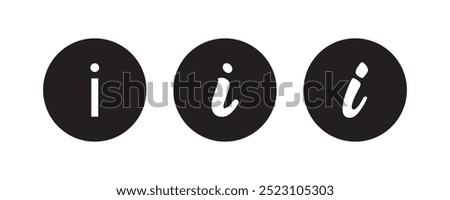 Information icon set vector. Info icons set. Info button. Info symbol flat style.