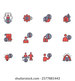 Information icon set.vector.Editable stroke.linear style sign for use web design,logo.Symbol illustration.