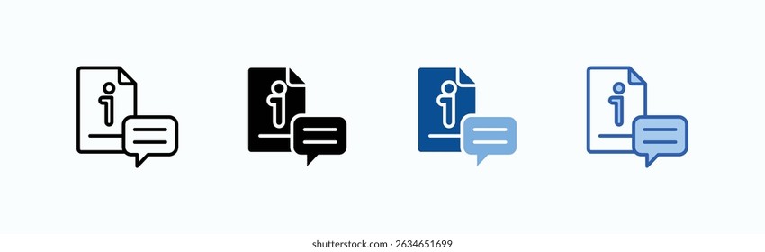 Information Icon Sheet Multiple Style Collection Isolated Vector