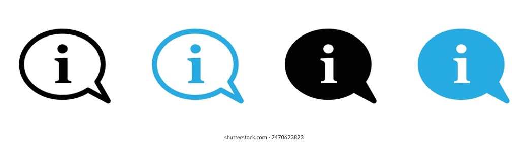 Information Icon Signifying Data, Knowledge Sharing, and Digital Communication