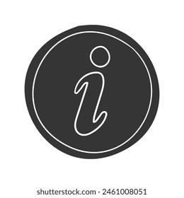 Information Icon Silhouette Illustration. Help Vector Graphic Pictogram Symbol Clip Art. Doodle Sketch Black Sign.