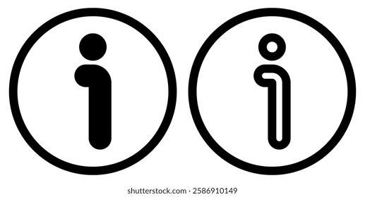 information icon, simple flat style, illustration, logo sign symbol pictogram template, for ui or ux isolated on white for mobile app, editable