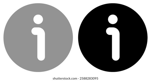 information icon, simple flat style, illustration, logo sign symbol pictogram template, for ui or ux isolated on white for mobile app, editable