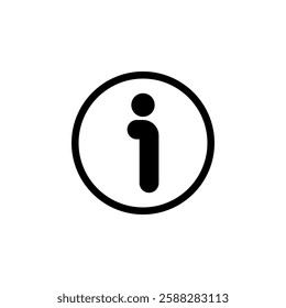 information icon, simple flat style, illustration, logo sign symbol pictogram template, for ui or ux isolated on white for mobile app, editable