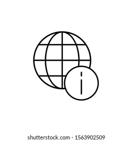 Information icon. Simple line, outline vector of globe icons for ui and ux, website or mobile application