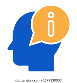 Informationssymbol einfarbiges Design, Vektorgrafik