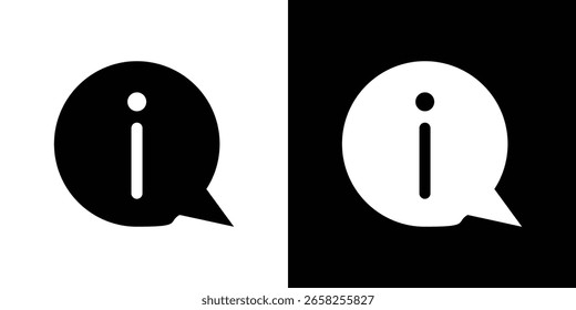 Icono de información símbolo colección. Vector plano ilustración de stock.