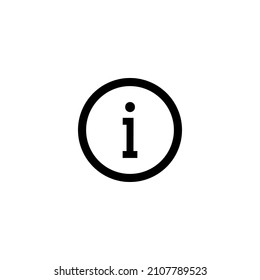 information icon symbol. info vector isolated on white background