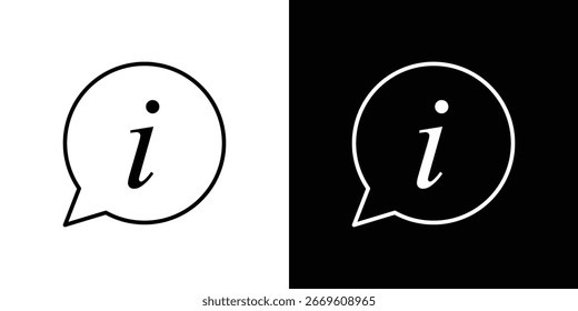 Information icon symbol template for graphic and web design collection logo vector illustration