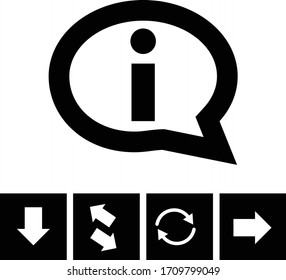 Icono de información. Símbolo de información. Ilustración del vector