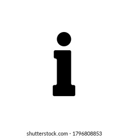 Símbolo de icono de información vector aislado en fondo blanco