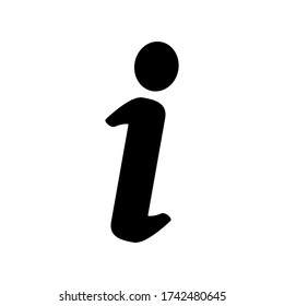 símbolo de icono de información vector en fondo blanco