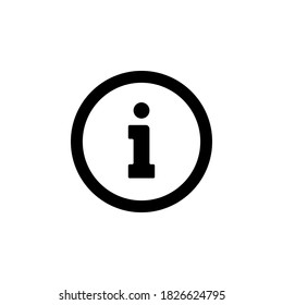 Symbol für Information, Vektorgrafik auf weißem Hintergrund
