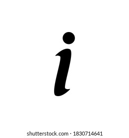 Símbolo de icono de información vector sobre fondo blanco.