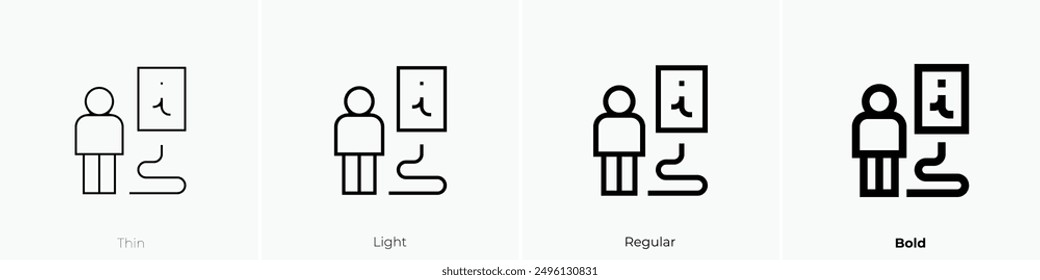 information icon. Thin, Light Regular And Bold style design isolated on white background