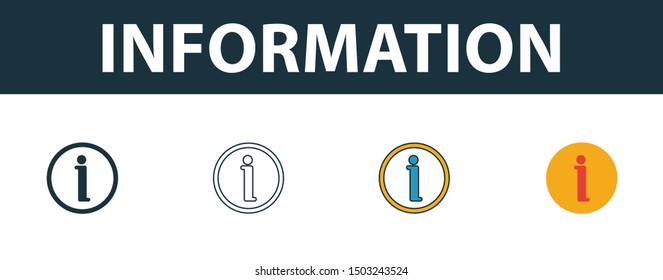 Information icon. Thin line outline style from shopping center sign icons collection. Premium information icon for design, apps, software and more.