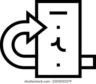 icono de información. Diseño de estilo lineal delgado aislado sobre fondo blanco