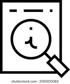 information icon. Thin linear style design isolated on white background