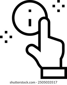icono de información. Diseño de estilo lineal delgado aislado sobre fondo blanco