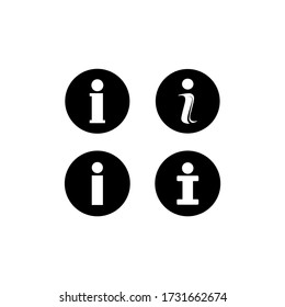 Information icon in trendy flat design