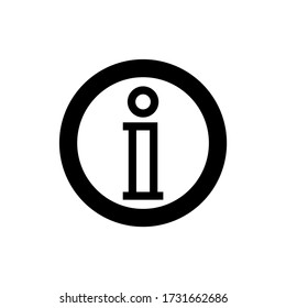 Information icon in trendy flat design