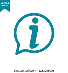 information icon in trendy flat style 