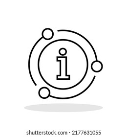 Information icon in trendy flat style. Info symbol for your web site design, logo, app, UI Vector EPS 10.