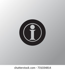 Information icon in trendy isolated on grey background.Vector illustration.