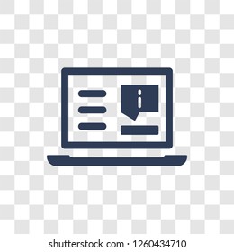 Information icon. Trendy Information logo concept on transparent background from E-learning and education collection